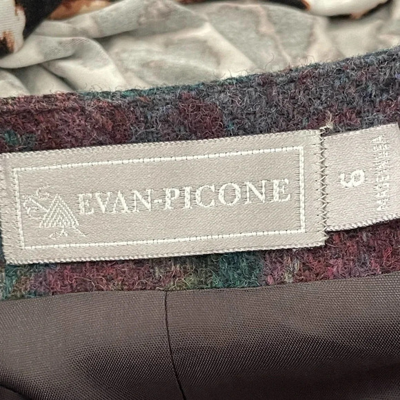 Vintage Evan-Picone Wool Nylon Blend Floral Blazer Jacket Size 6 - Picture 3 of 9